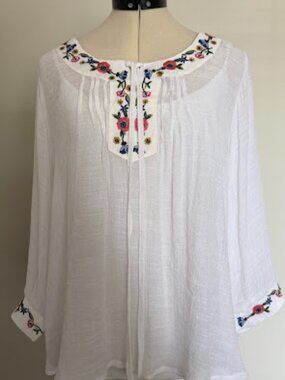 Gerdany Fasion Blouse-Top embroidery cotton